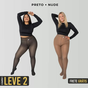 Kit Meia calça forrada Translúcida - Pague 1 e Leve 2 Pares