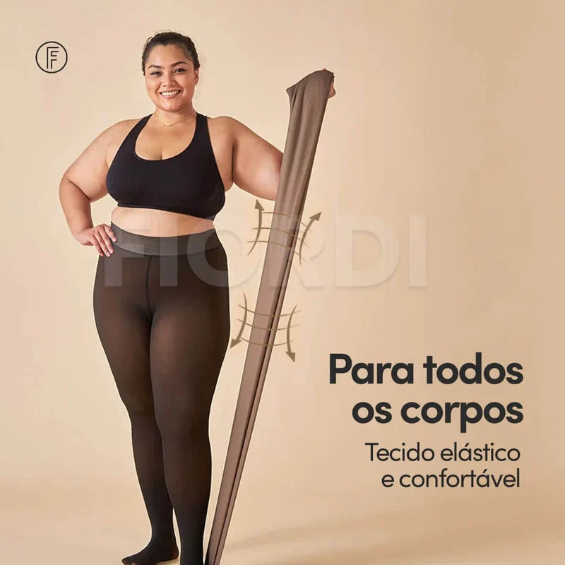 Kit Meia calça forrada Translúcida - Pague 1 e Leve 2 Pares