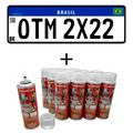 COMBO - Adesivos Numerais do 0 ao 9 + Spray PhotoBlocker - Anti-Multas