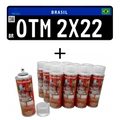 COMBO - Adesivos Numerais do 0 ao 9 + Spray PhotoBlocker - Anti-Multas